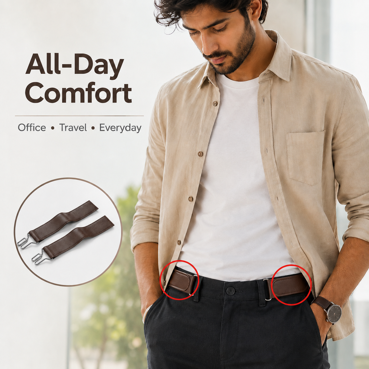 Premium Elastic Waist Buckle (1 Pair - 2 Pieces)