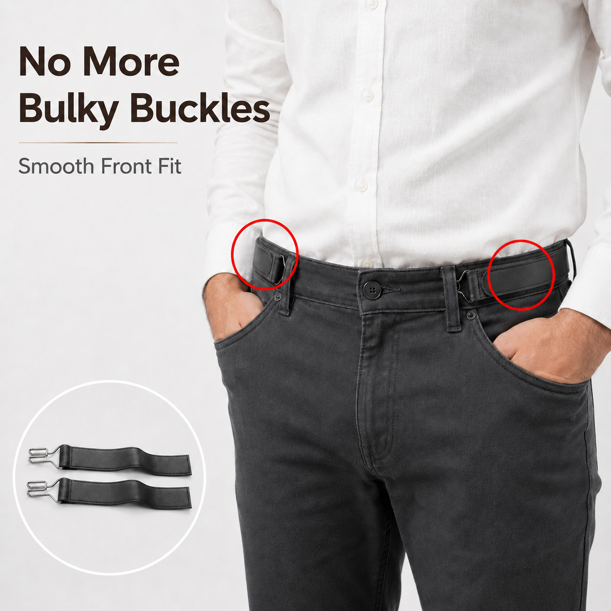 Premium Elastic Waist Buckle (1 Pair - 2 Pieces)