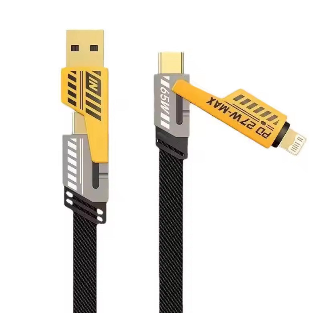 4 In 1 Convertible USB Fast Charging Cable, USB C Charger Cable, Multiple Charging Cables