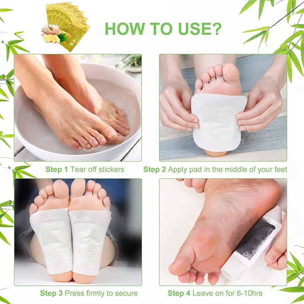 Detox Health Foot patches, Cleansing Toxin Remover Natural organic Foot Patch, Detoxification Stress Relief Sleep Patch, Pain Relief Detox pad, For Men & Women (PACK OF 10)