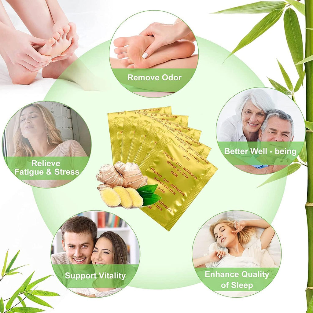 Detox Health Foot patches, Cleansing Toxin Remover Natural organic Foot Patch, Detoxification Stress Relief Sleep Patch, Pain Relief Detox pad, For Men & Women (PACK OF 10)