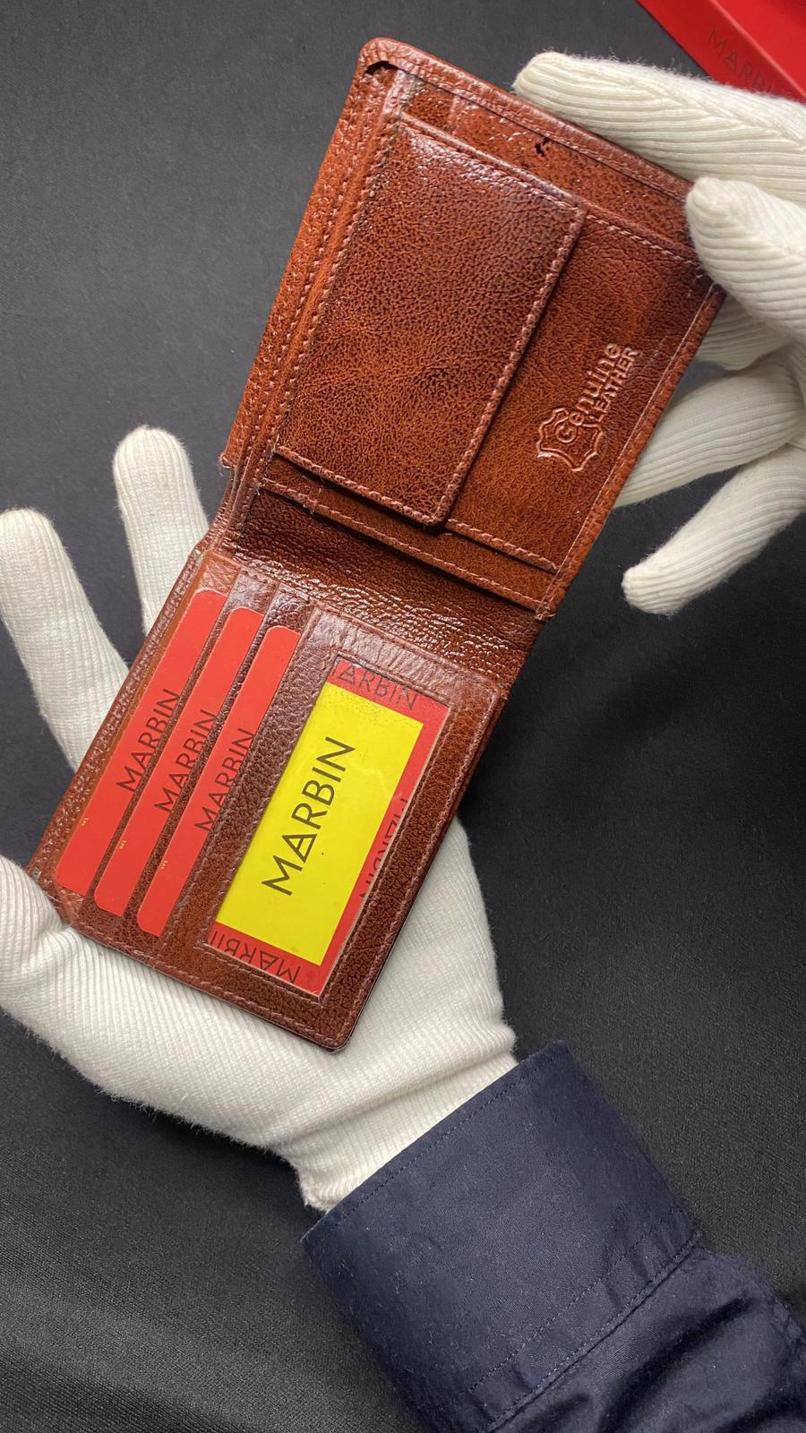 Marbin Men's Wallet – Stylish Genuine Leather Wallet with Card Holder & Compartments