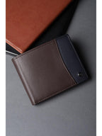 Louis Philippe  Men Brown Colorblock Leather Wallet  (Free Size)