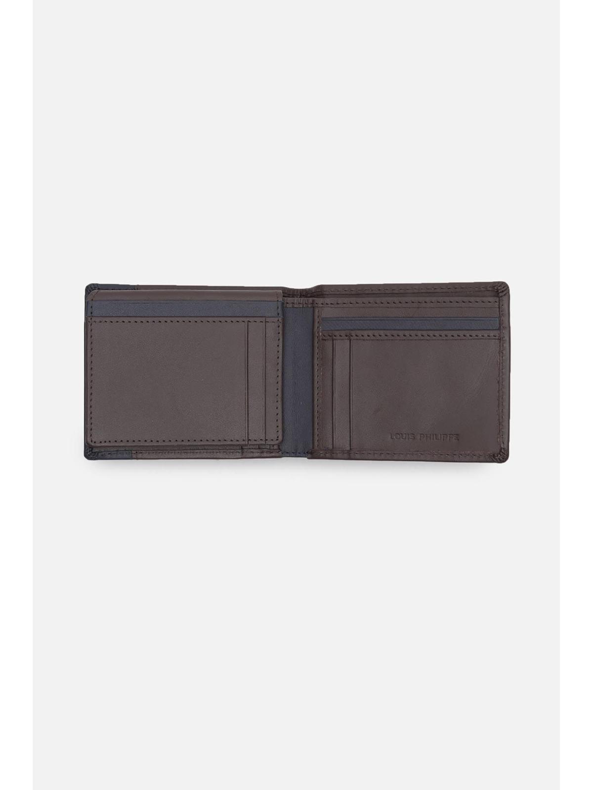 Louis Philippe  Men Brown Colorblock Leather Wallet  (Free Size)