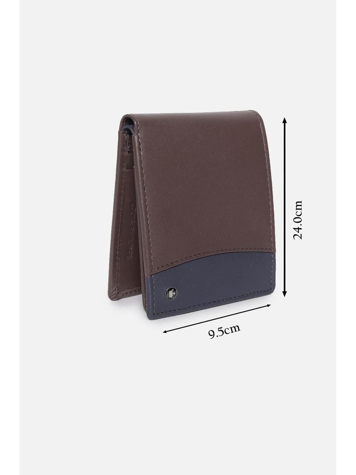 Louis Philippe  Men Brown Colorblock Leather Wallet  (Free Size)