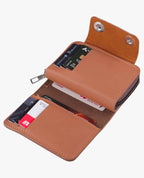 Unique unisex Leather wallet with zipper