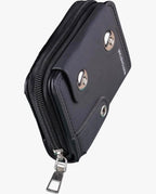 Unique unisex Leather wallet with zipper