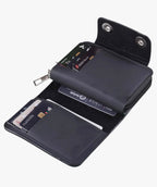 Unique unisex Leather wallet with zipper