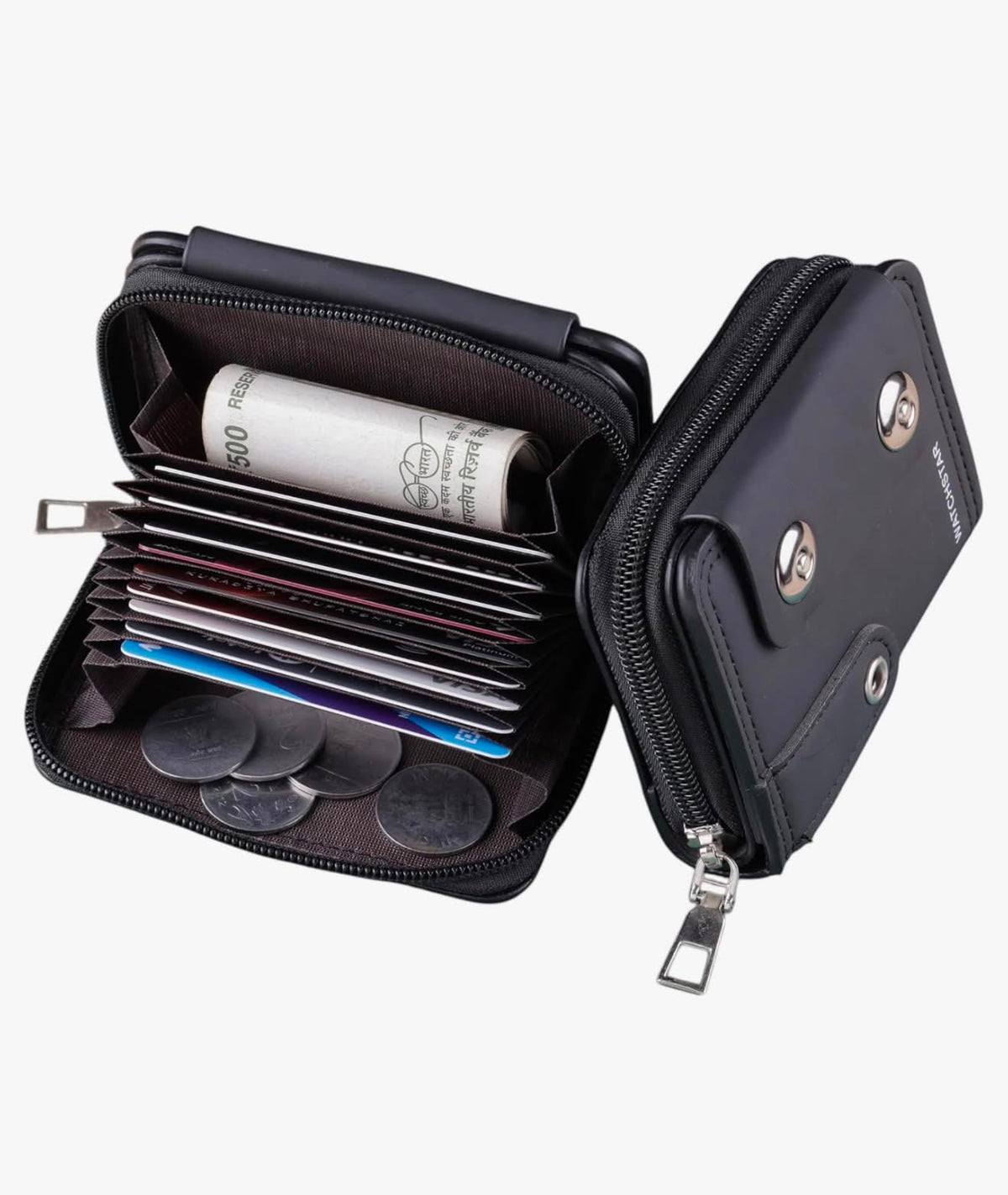 Unique unisex Leather wallet with zipper