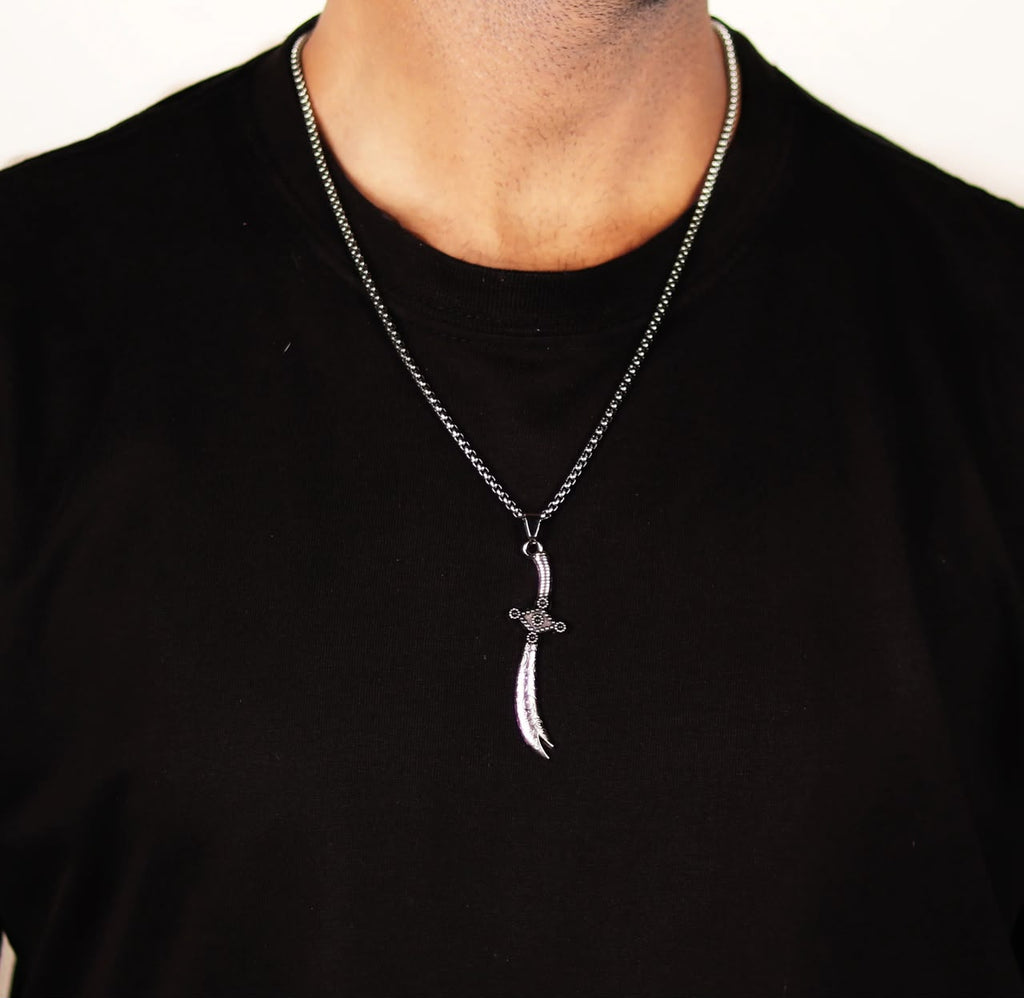 Premium Zulfiqar Sword Pendant Chain