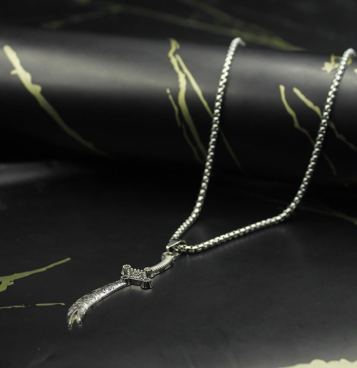Premium Zulfiqar Sword Pendant Chain