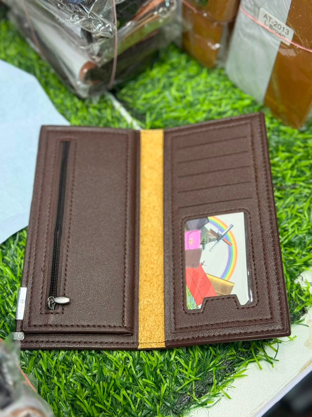 BADENROO Premium Vintage Leather Long Wallet for Men (allow open)