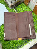 BADENROO Premium Vintage Leather Long Wallet for Men (allow open)