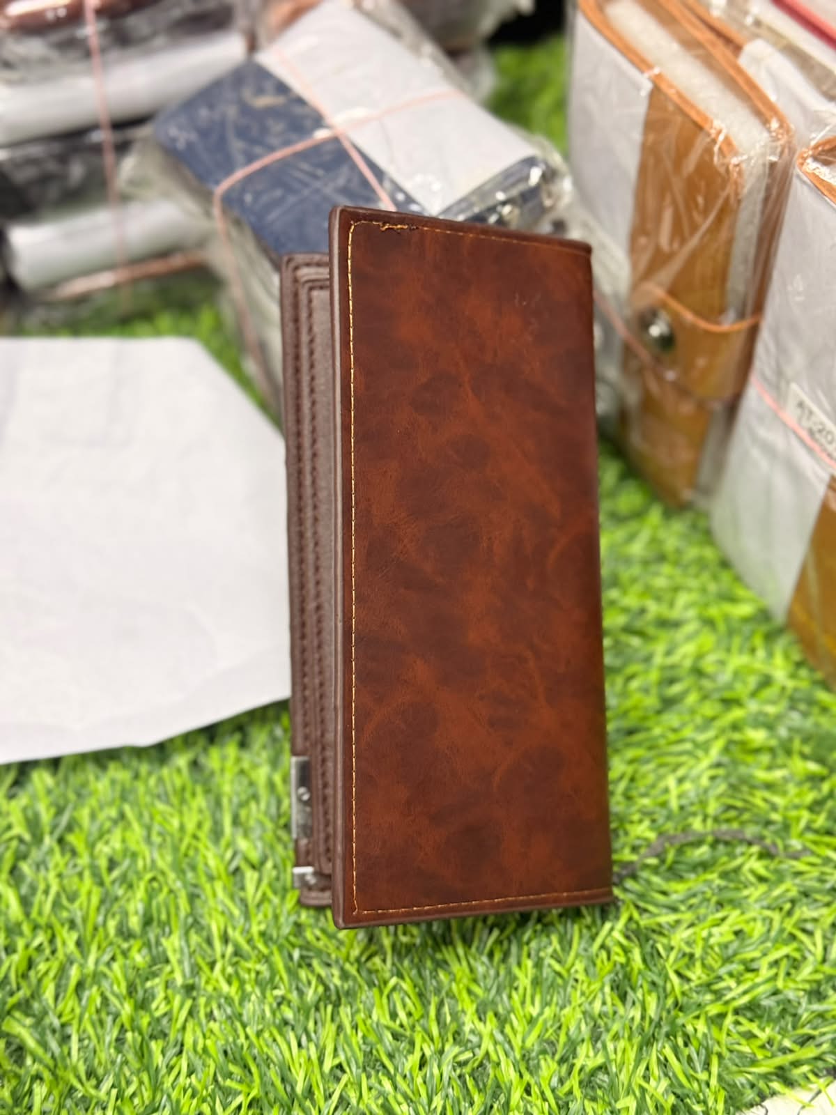 BADENROO Premium Vintage Leather Long Wallet for Men (allow open)