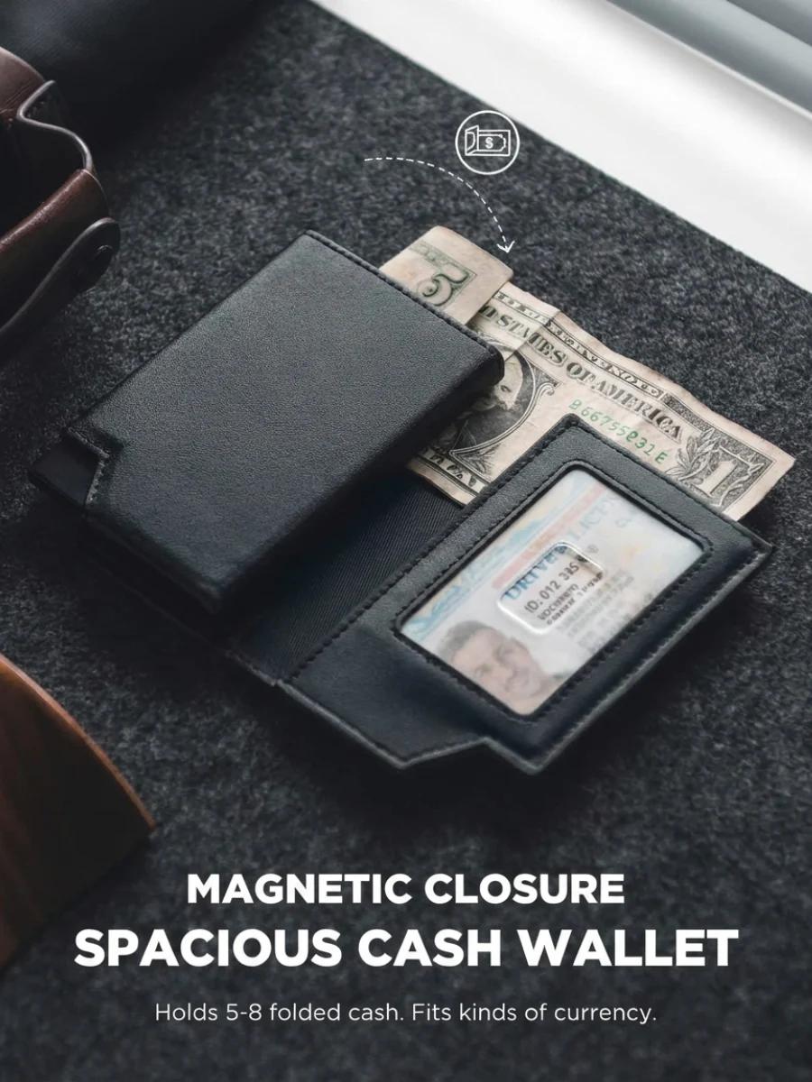 Premium RFID Pop-Up Leather Wallet | Slim Bi-Fold Card Holder for Men