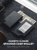 Premium RFID Pop-Up Leather Wallet | Slim Bi-Fold Card Holder for Men